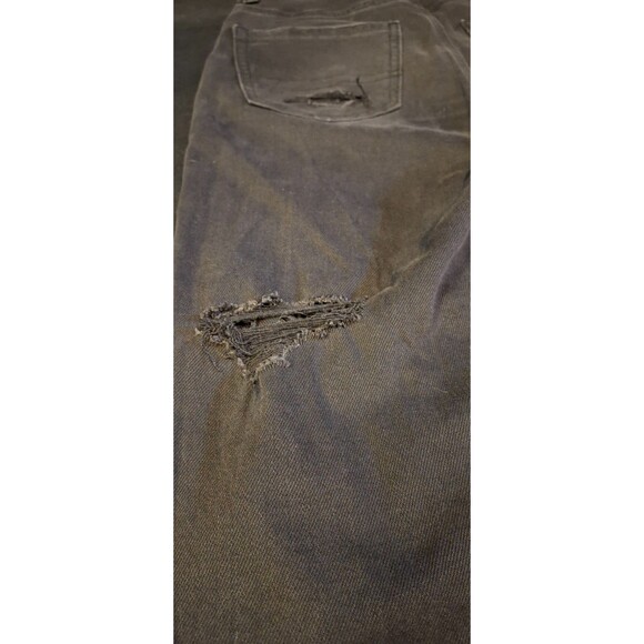 American Eagle Strigid Onyx Black Distressed Ripped Mom Jeans Size 000 23W - Picture 15 of 16